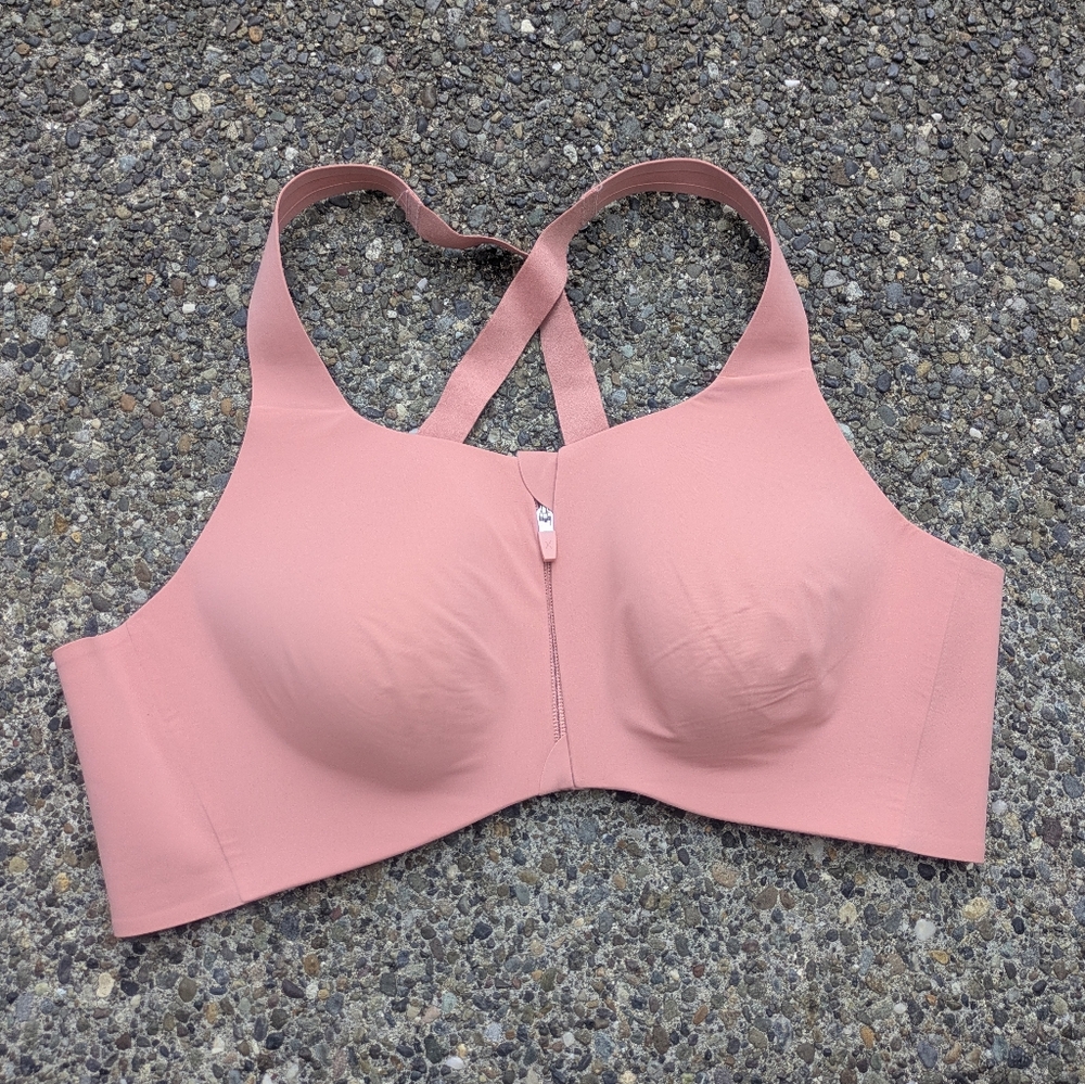 Knix Pink Catalyst Front Zip Wireless Sports Bra